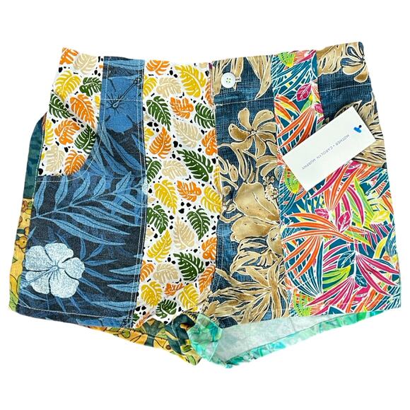 Mother x Carolyn Murphy Recycled Hawaiian Board Shorts High Waist size M NEW Tag - Picture 2 of 10
